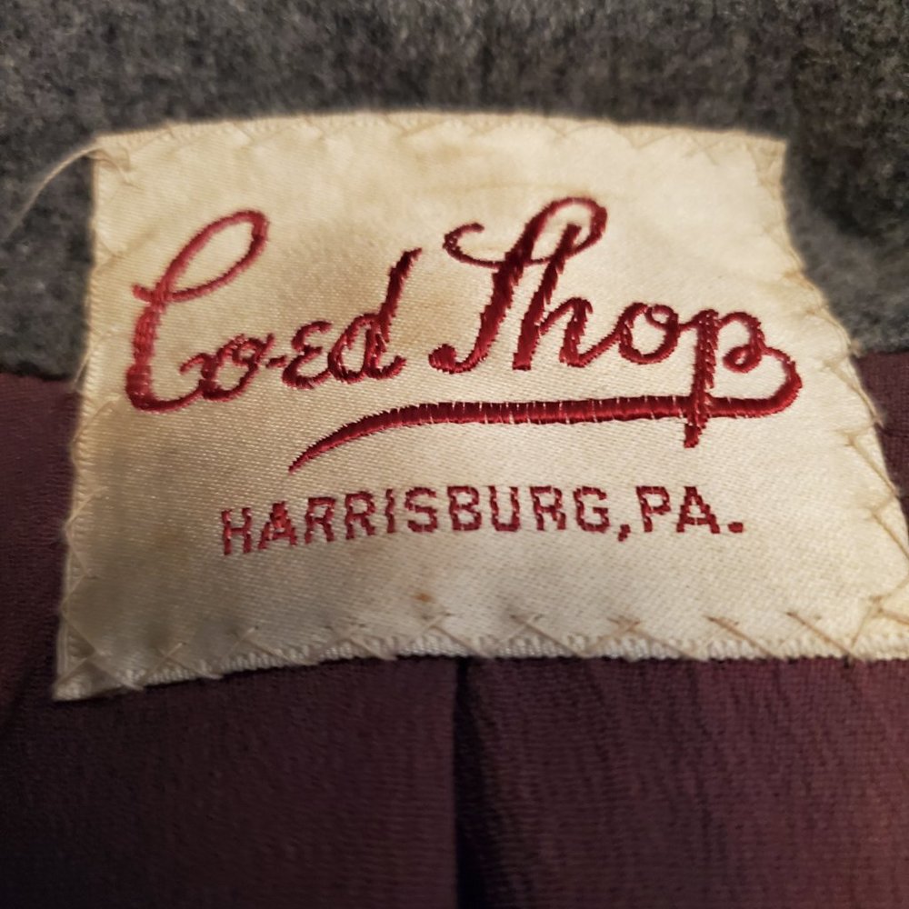 TRUE VINTAGE 1940'S FUR TRIMMED WOOL COAT - Picture 5 of 5